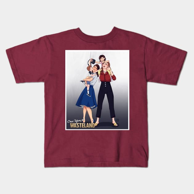 Beth & Odessa's Family Portrait Kids T-Shirt by Once Upon a Wasteland